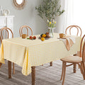 Yellow Gingham Tablecloth 54x108, Buffalo Plaid Checkered