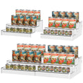 Adjustable Acrylic Can Storage Holder, Expandable Soda Organizer Holds Up to 24 Cans For Cabinet, Pantry