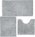 Bathroom Rugs Chenille Bath mat 3 Piece Set, Super Absorbent, Strong PVC Non Slip Backing, Bath mats , Plush Shaggy