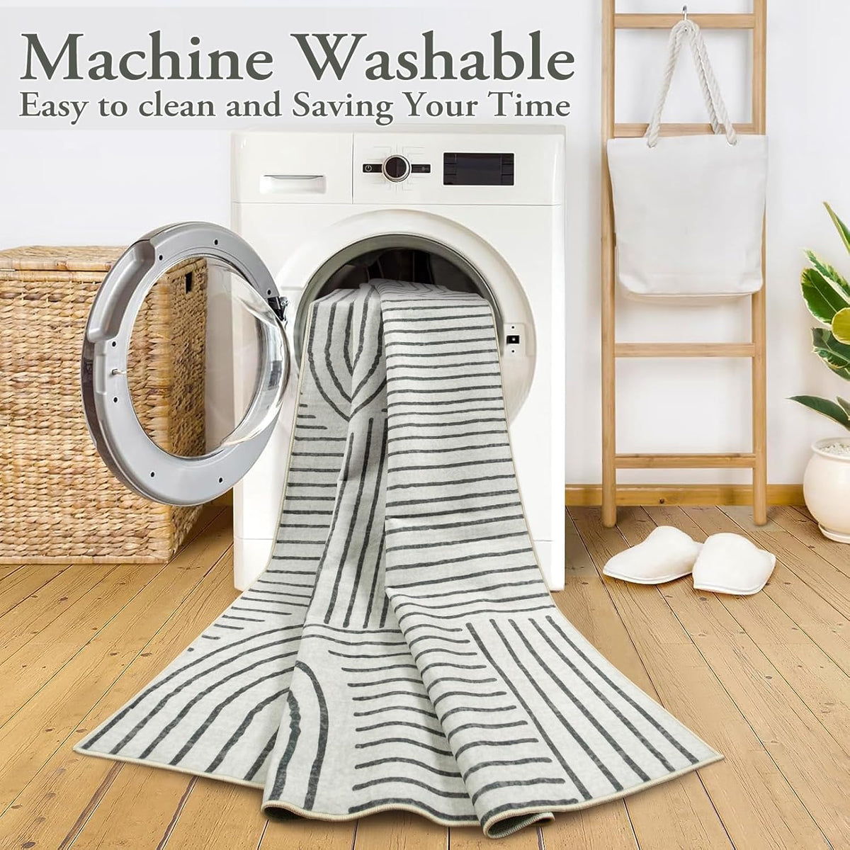 Abstract Washable Area Rug, Rug
