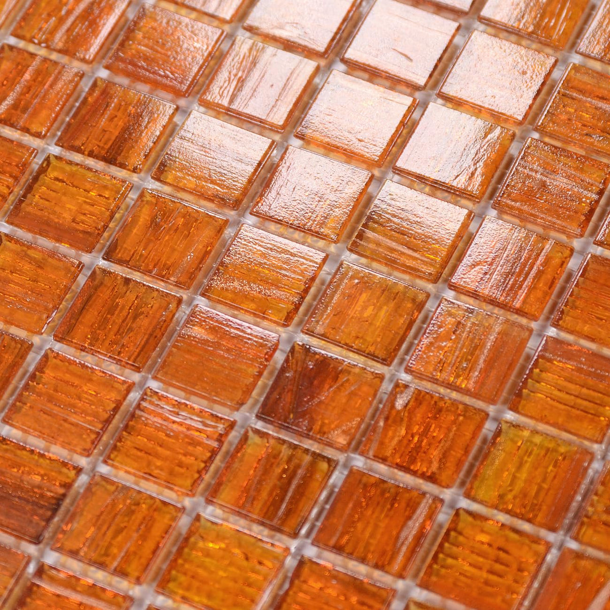 11.5 sq.ft Orange Glass Mosaic Tile , Pool, Kitchen Backsplash
