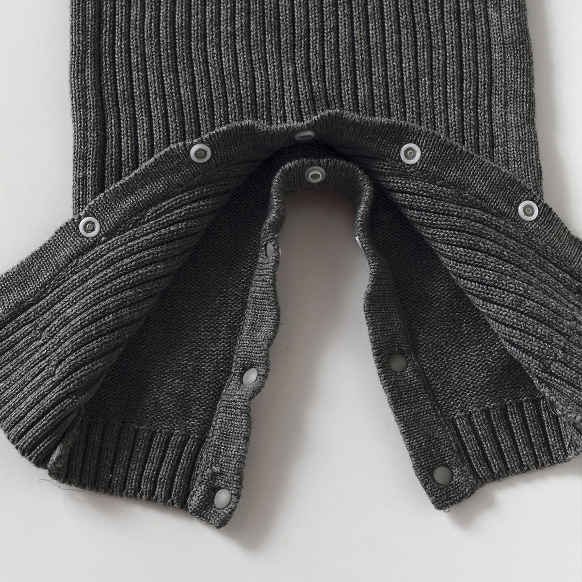 Baby Knitted Jumpsuit, Ribbed Sleeveless Romper for Infants and Toddlers, Gray