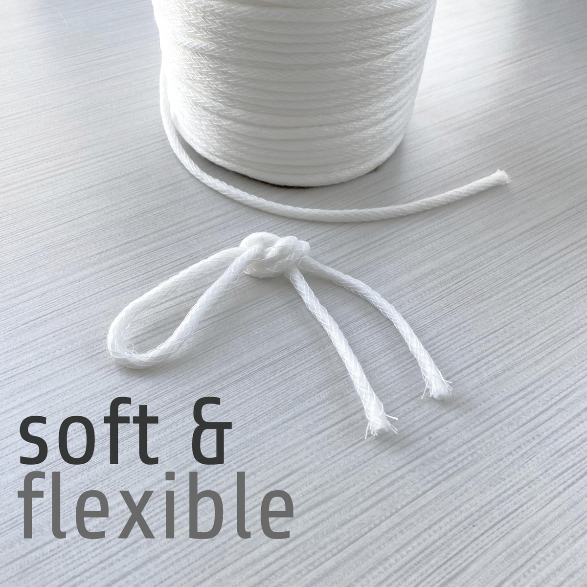 4/32" (1/8") Soft Synthetic Upholstery Welt Cord, Braided, 83 Yards
