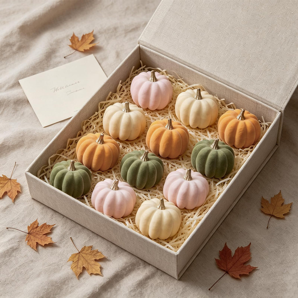 Mini Fall Pumpkin Decor, Fake Decorations, 12PCS