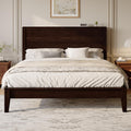 Queen Size Bamboo Bed Frame, Japanese Joinery, Midnight Black
