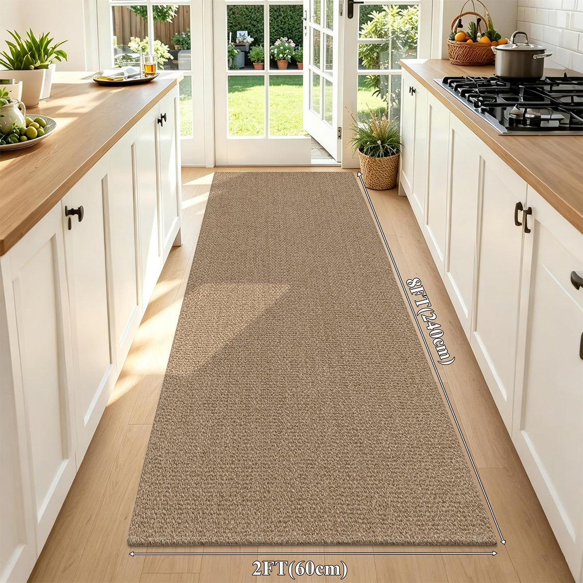 Washable Hallway Runner Rug, Cotton Woven Kitchen Rug Runner