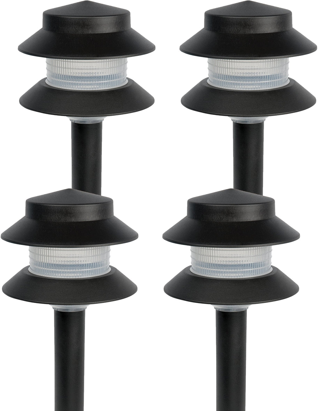 Plastic Path Stake Light (Black, 4 Pack)