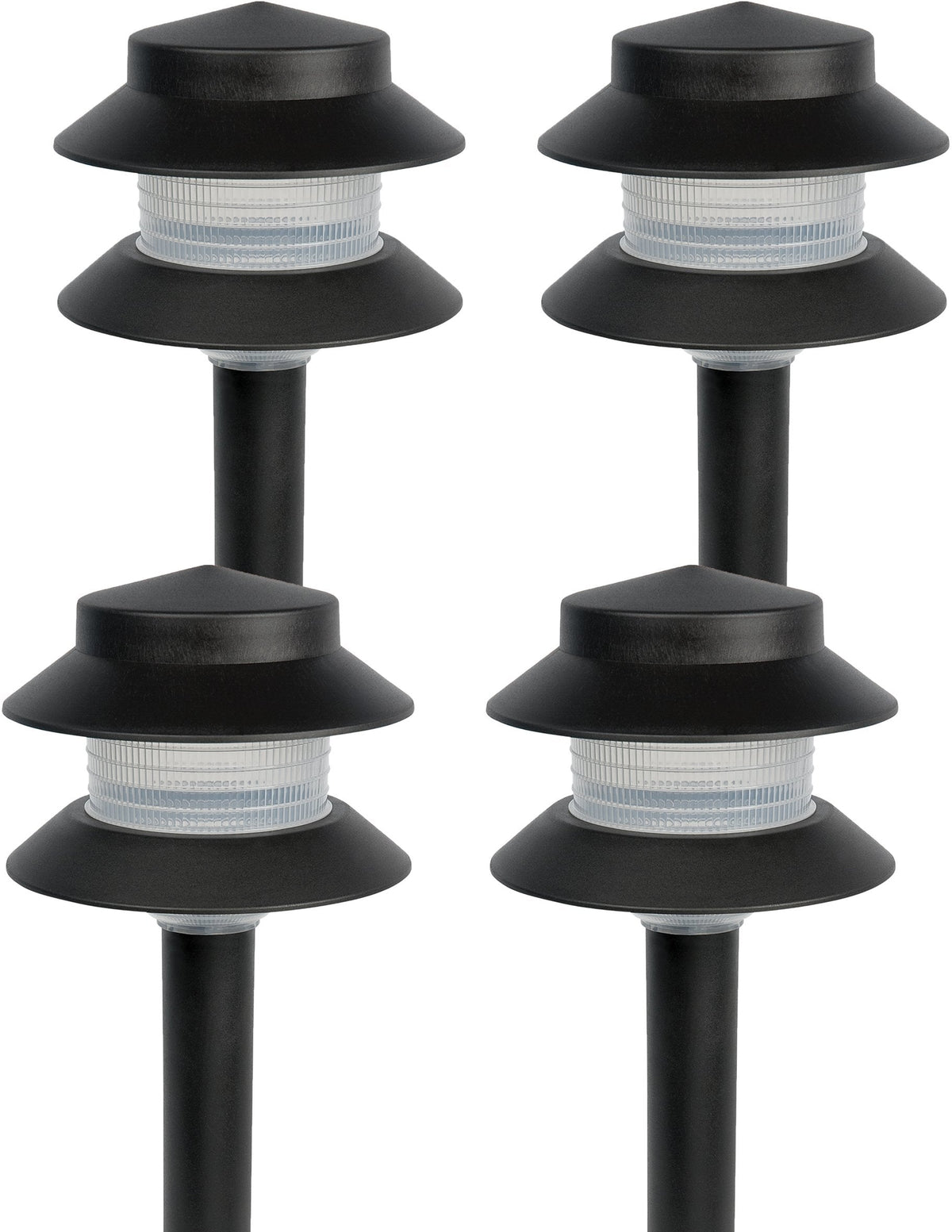 Plastic Path Stake Light (Black, 4 Pack)