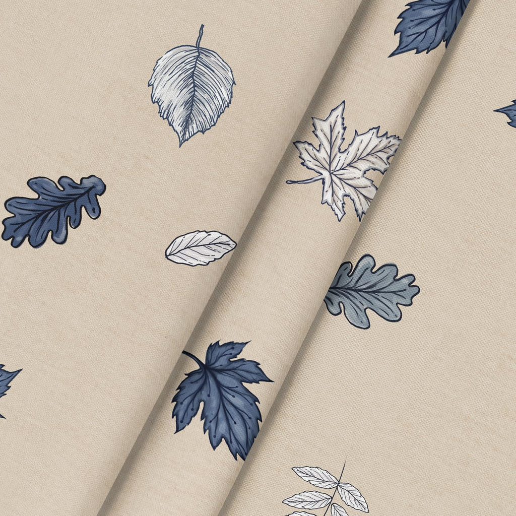 Fall Tablecloth 90 x 90 Inch Round Autumn Harvest Blue Pumpkin