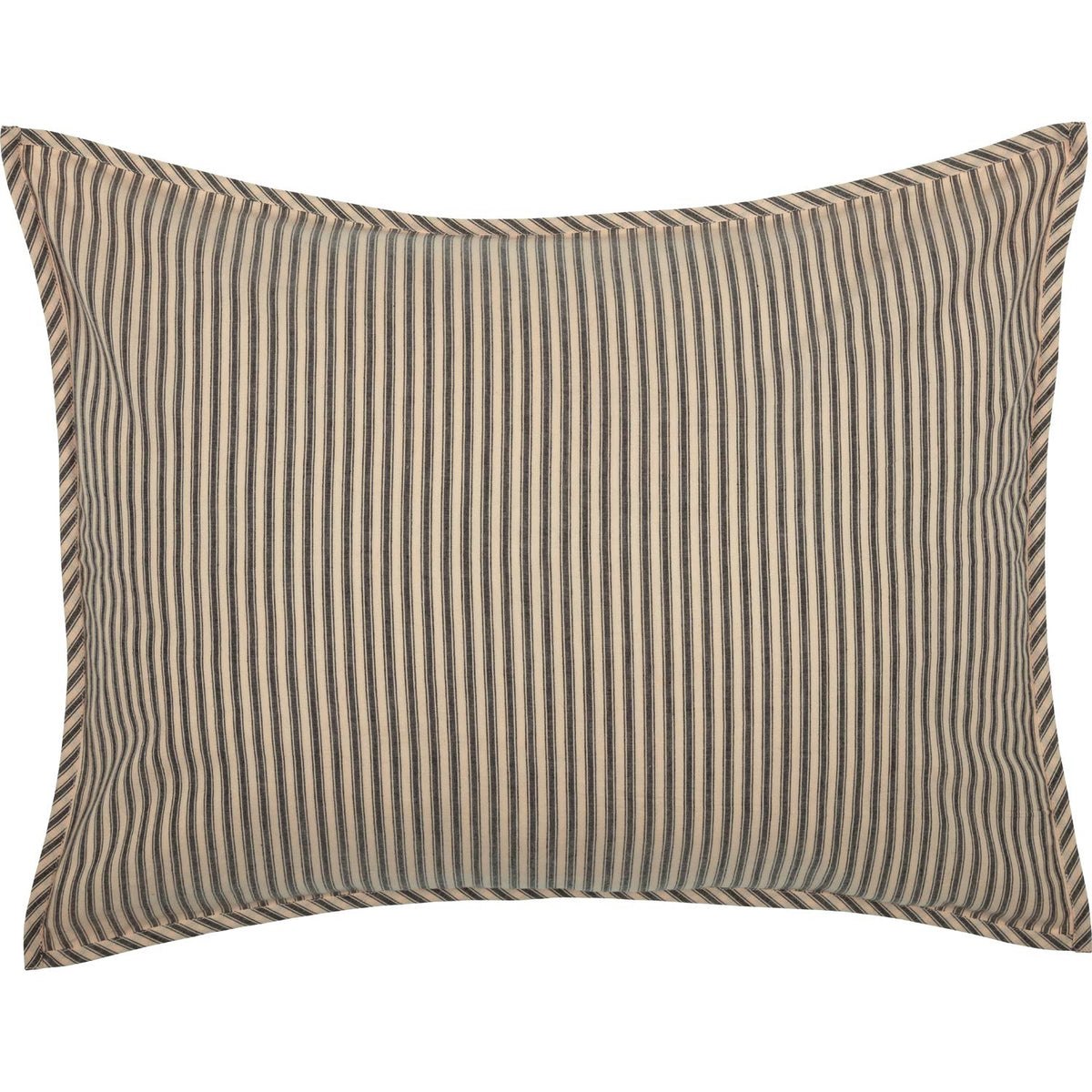 Sawyer Mill 5 Piece Daybed Bedding Sets 100% Cotton (1 Quilt, 1 Bed Skirt, 3 Standard Shams) Charcoal Ticking Stripe