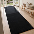 Runner Rug with Non Slip Rubber Backing Black