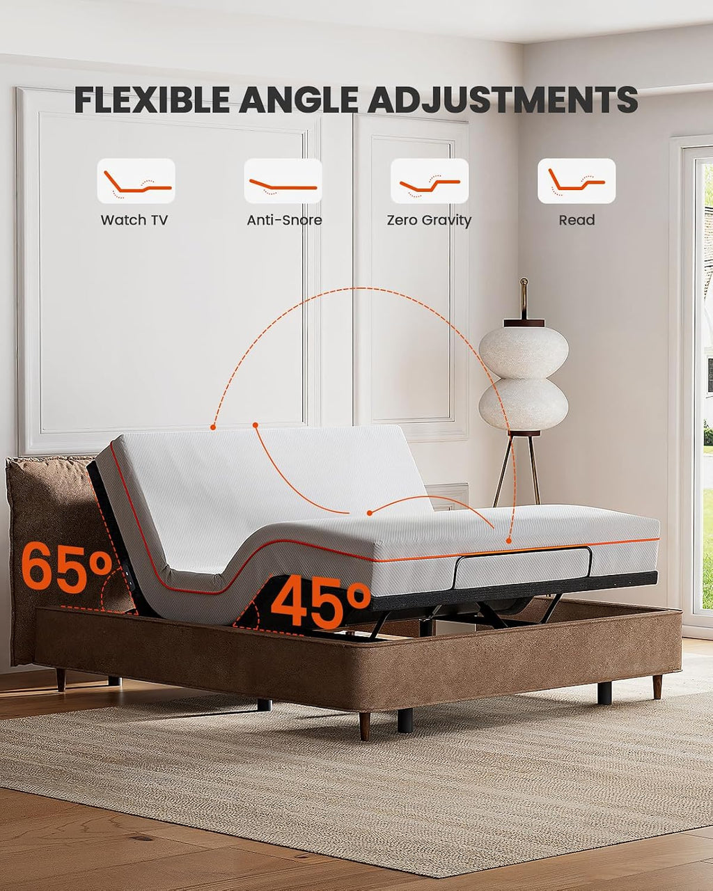 Amada Queen Adjustable Bed Frame with Wireless Remote and Zero Gravity