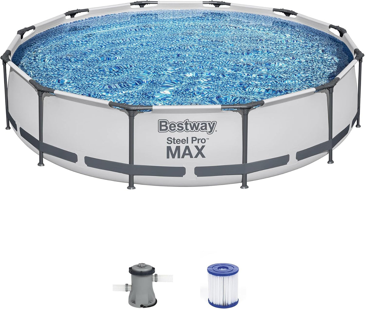Steel Pro MAX 12' x 30" Above Ground Pool Set with Filter Pump