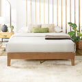 Naturalista Grand - 12 Inch Solid Wood Platform Bed with Wooden Slats - No Box Spring Needed - King (Natural Pine)