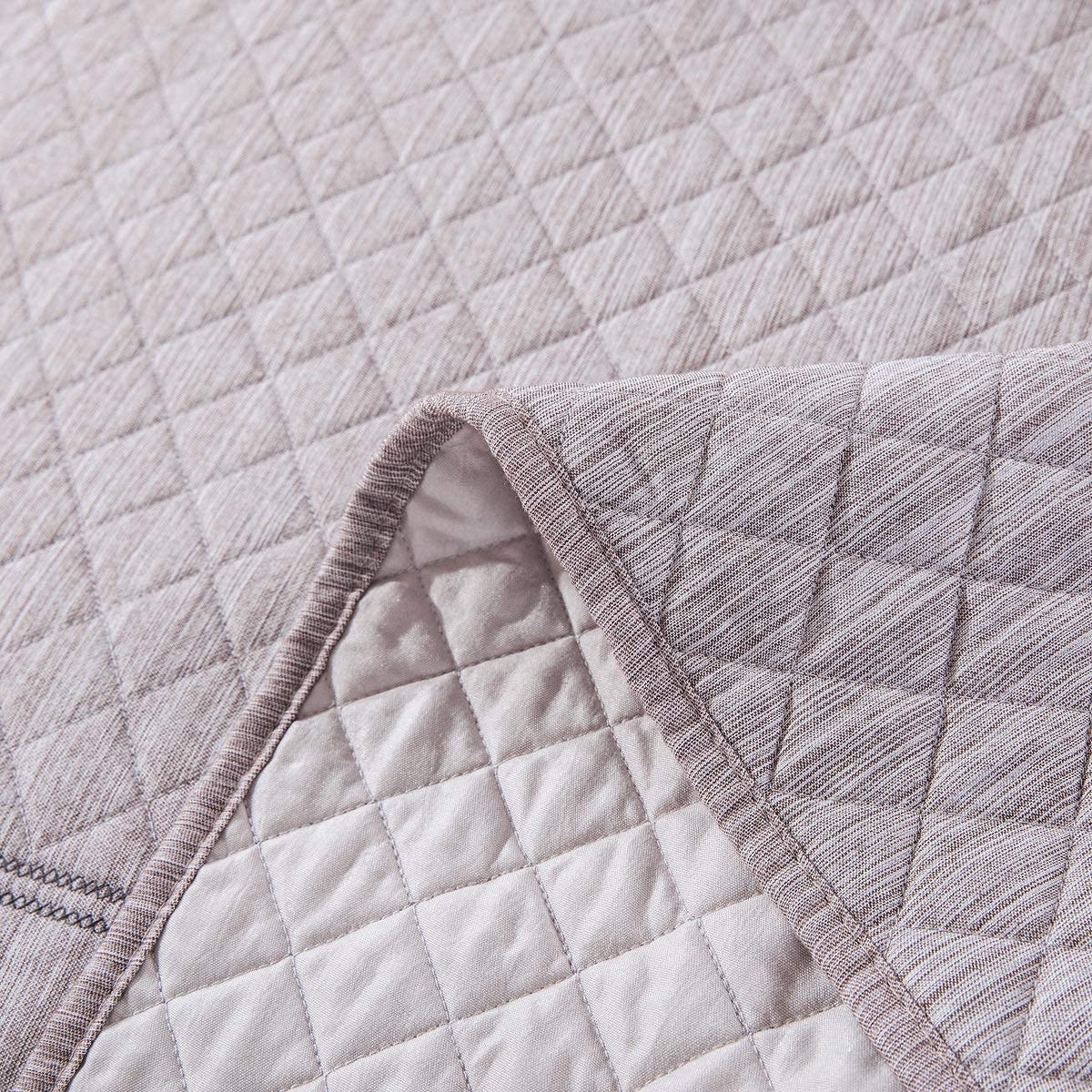 Twin 2-Piece Quilt Set, Heather Grey Embroidered Bedspread