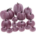 16Pcs Thanksgiving Artificial Velvet Pumpkins Foam Pumpkin Decor