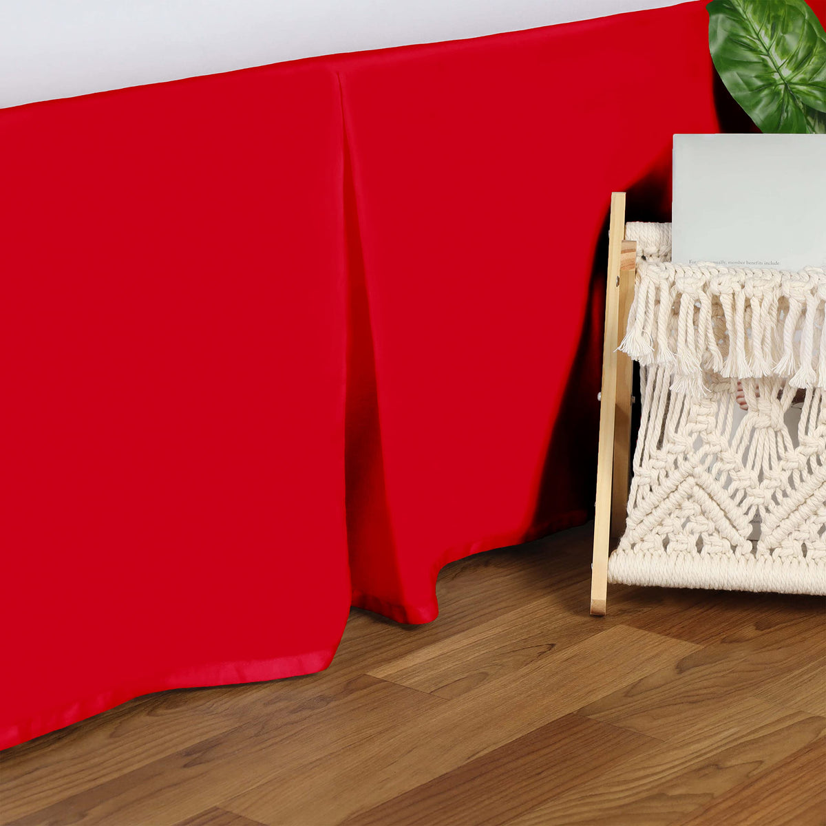 Pleated Bed Skirt with 18 Inches Drop - 78 x 80 Inches Egyptian Cotton 1000 Thread Count Bed Spring Cover