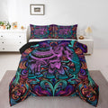 Elephant Comforter Set Full Size Safari Animal Bedding Set Neon Lines Bedding Comforter Sets Bohemian Paisley Duvet