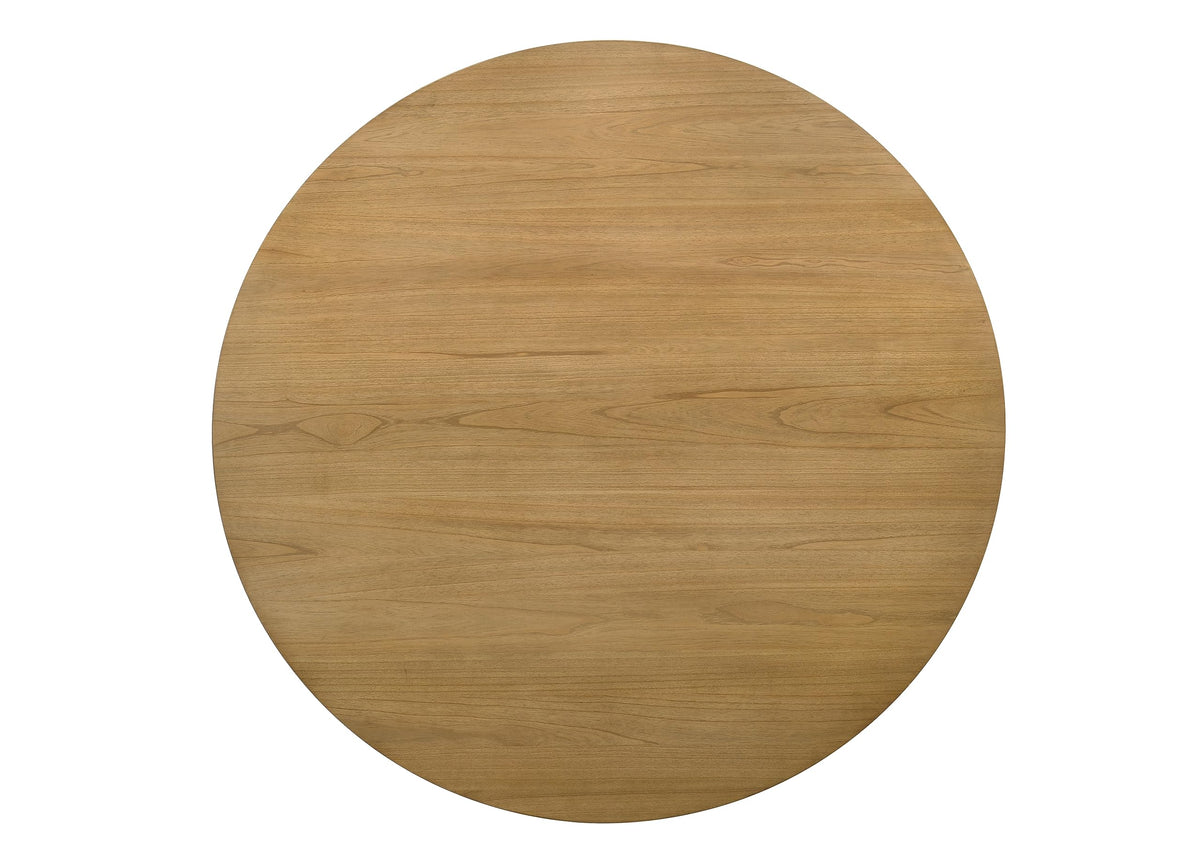 59'' Round Dining Table Wood Kitchen Table for 4, Modern Contemporary Farmhouse Style Solid Wooden Dining Table