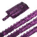 1.2 Inch Elastic Sequins Trim 3 Row Flat Sequin Strip Paillette Sequins Fabric Ribbon for Crafts DIY Sequin - 11 Yards