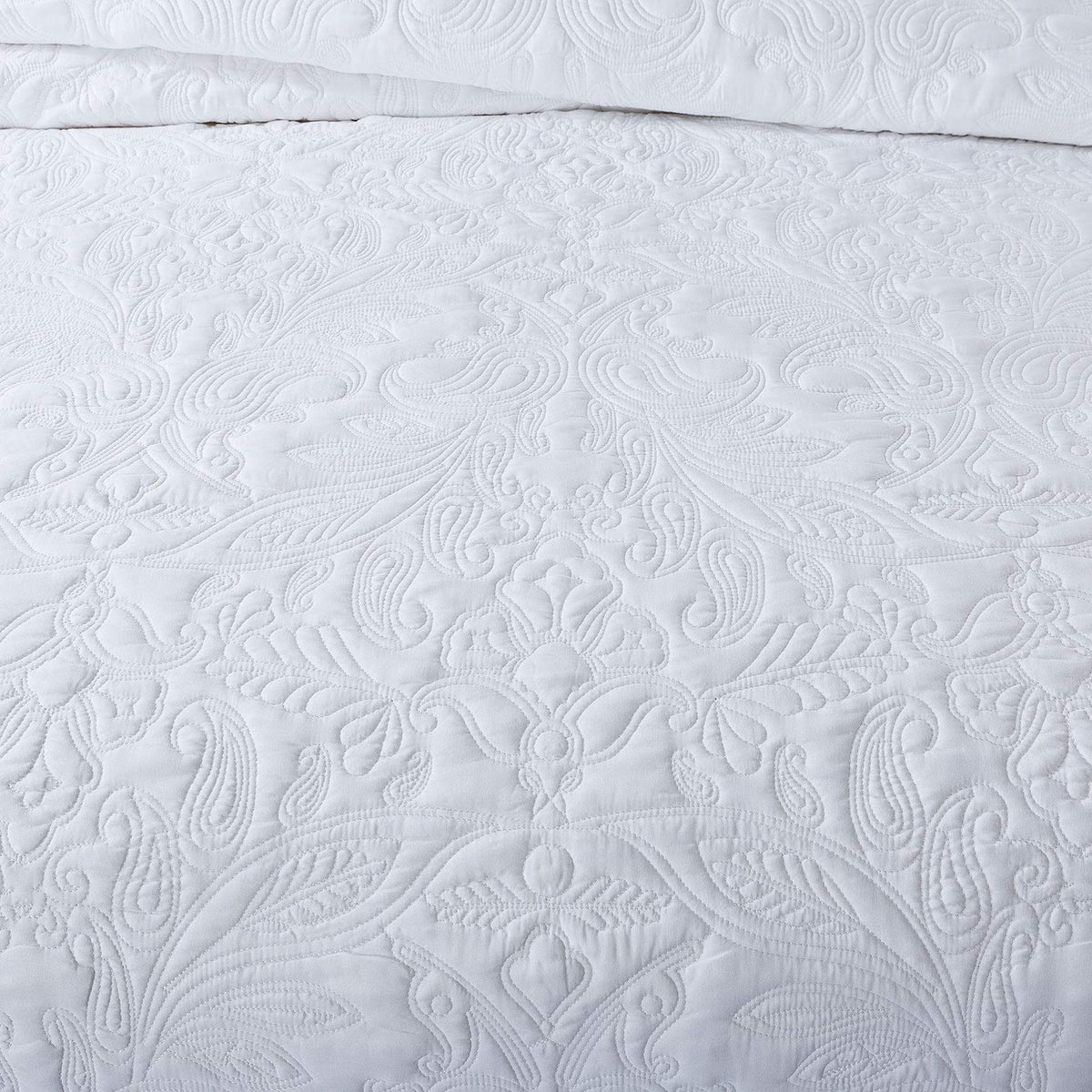 Oversized Queen Bedspreads 110x106- Queen Size Quilt Bedding Sets 3-Piece, Paisley Coverlets Lightweight Bedlinen Set