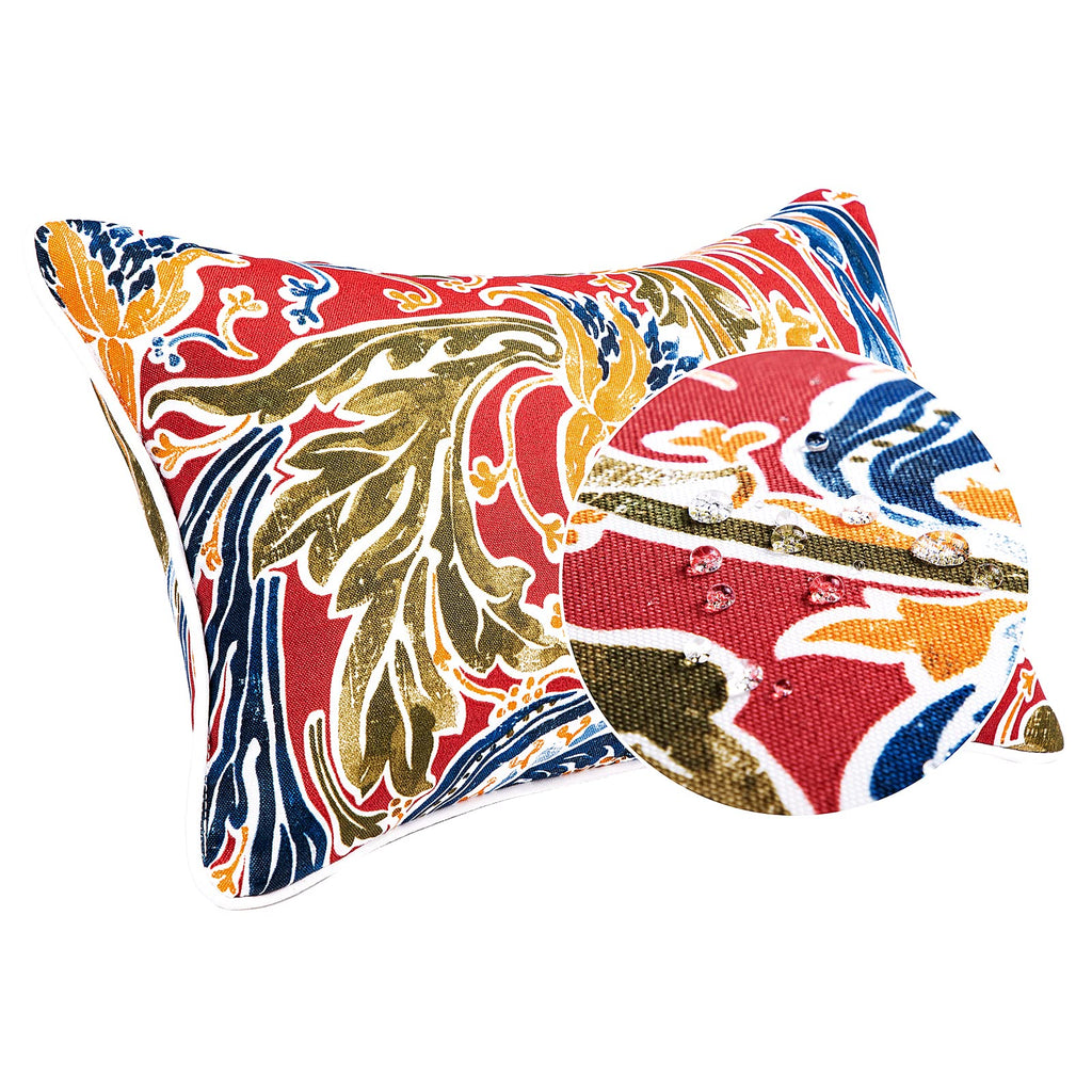Colorful Pillows Red Outdoor Pillows with Inserts Included