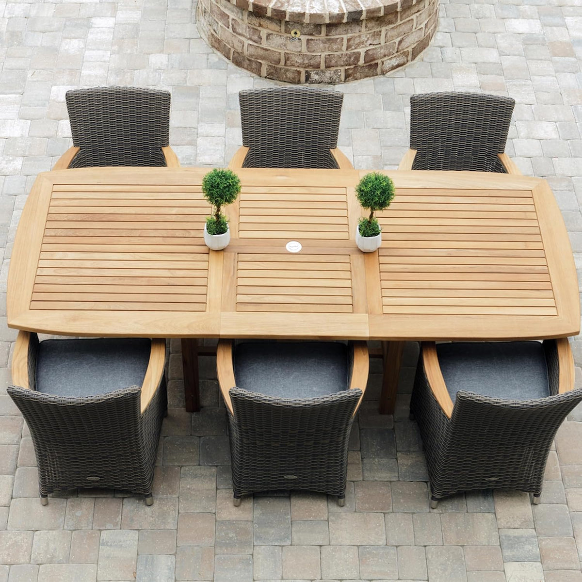Rectangular Family Expansion Teak Table, 72/96-Inch