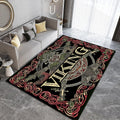 Traditional Nordic Viking Symbols Area Rug Living Room Bedroom Rugs Washable Carpet, Soft Fluffy Runner, Non
