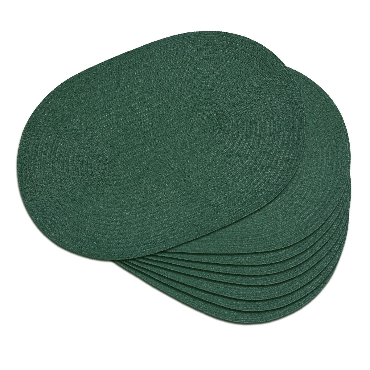 Placemats Set of 8, Woven Oval Braided Dining Table Mats(Sage Green)