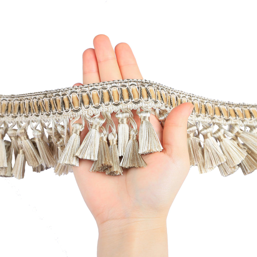 Tassel Fringe Trim Decorative Fringe for Curtains - 4 Yard