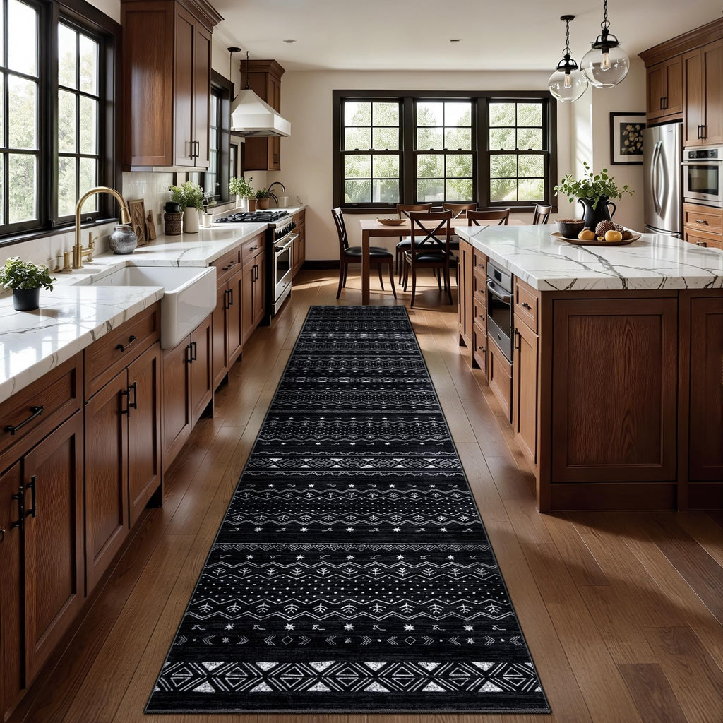 2x10 Washable Non-Slip Boho Runner Rug