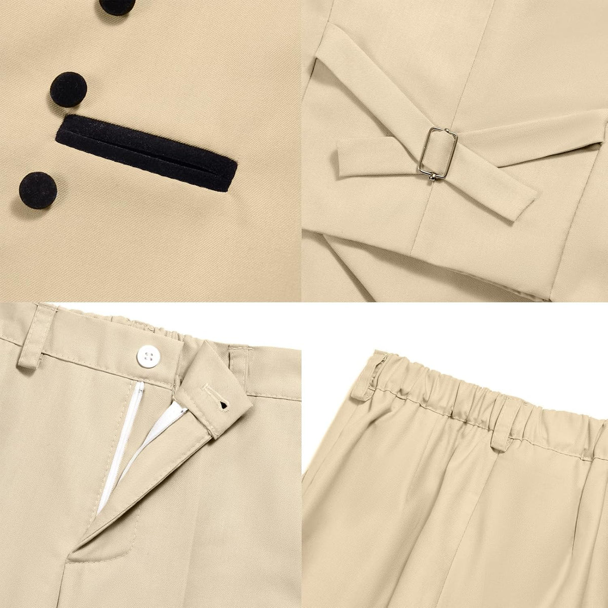 Formal Suit for Boys, 3 Pieces Slim Fit Boy Suits for Weddings, Kids Boy's Tuxedo First Class Boy Outfit