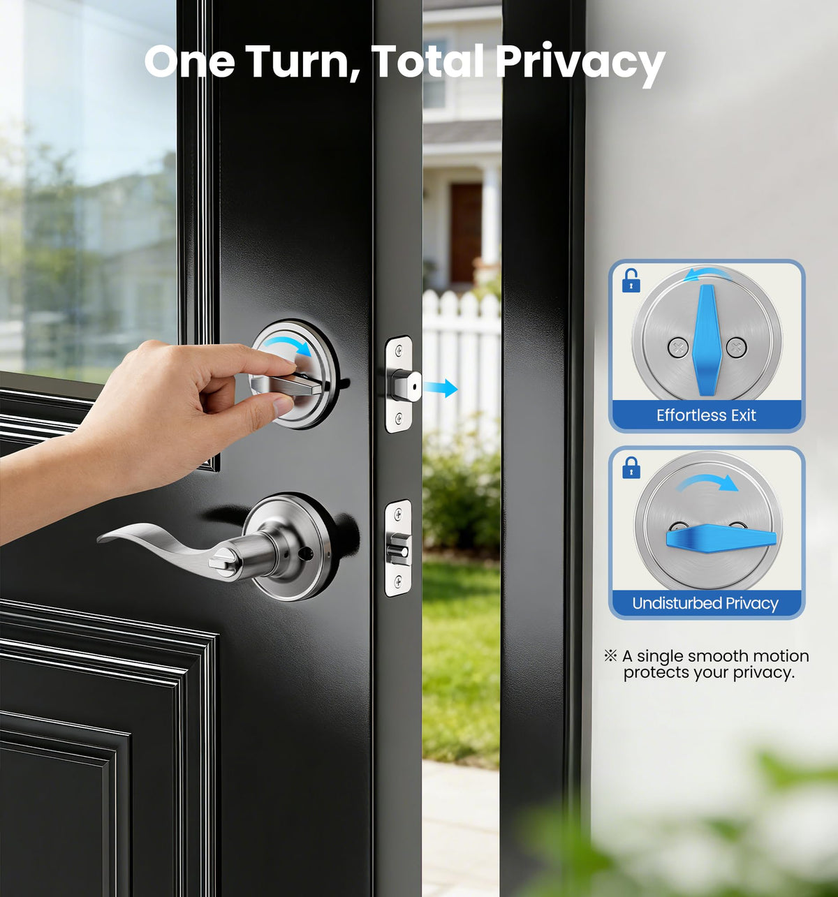 Keyed Alike Front Door Handle Lock Set with Deadbolt, Satin Nickel