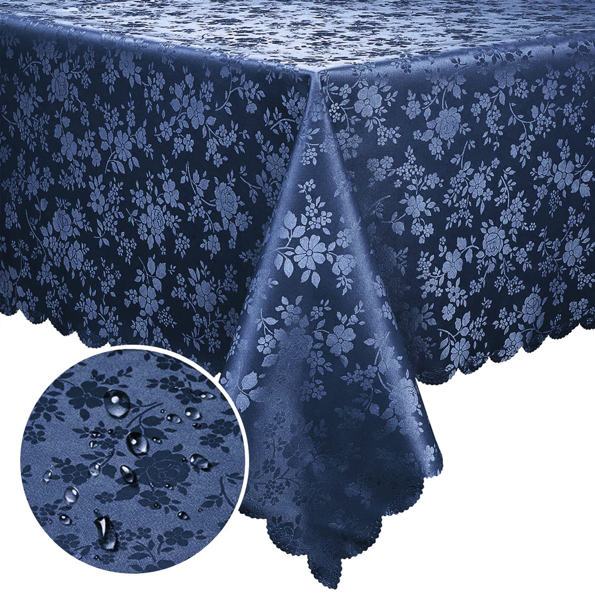 Rectangle Waterproof Heavy Duty Vinyl Tablecloths, 70 x 120 Inch