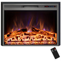 Electric Fireplace, 30" Electric Fireplace Inserts, Recessed Fireplace Heater with Remote Control, Adjustable Flame