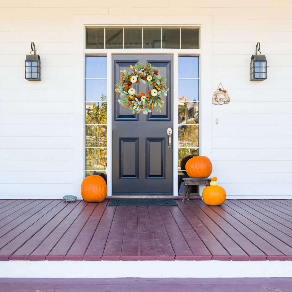 Fall Wreaths for Front Door Autumn Pumpkin Wreath Decor