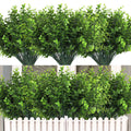 Artificial Boxwood Stems Fake Eucalyptus Plants UV Resistant 12Pcs