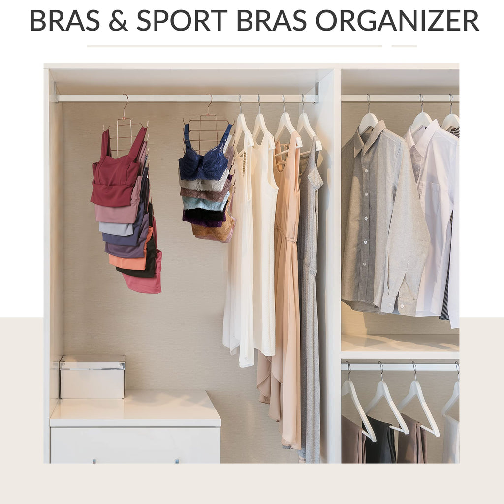 4 Pack Tank Top Hanger, Bra Organizer for Closet, Space Saving