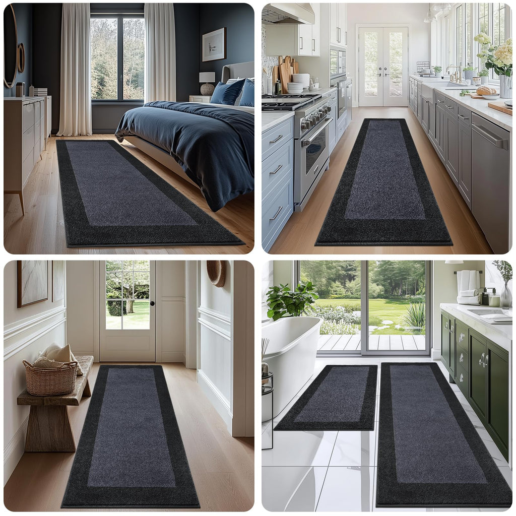 Kitchen Rugs Set (24" x 36"+ 24" x 60"), Runner Rug Roll Packing