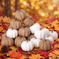 24 Pack Artificial Pumpkins Foam Pumpkin 4 Inch