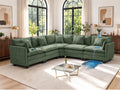 112" Oversized Modular Sectional Sofa with USB Charging Port, Water-Repellent Stain-Resistant Fabric, Deep Seat