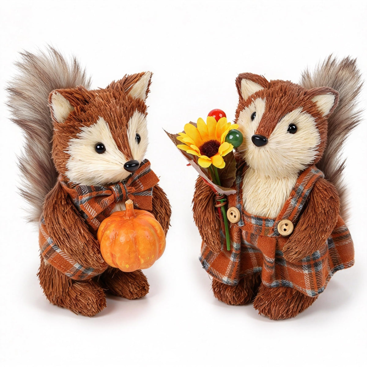 2 Pack Fox Fall Decorations, Thanksgiving Table Decor