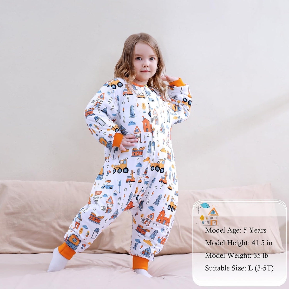 Toddler Sleep Sacks 2.5 TOG Winter Long Sleeve Sleep Sack with Legs Way Zipper Baby Wearable Blanket