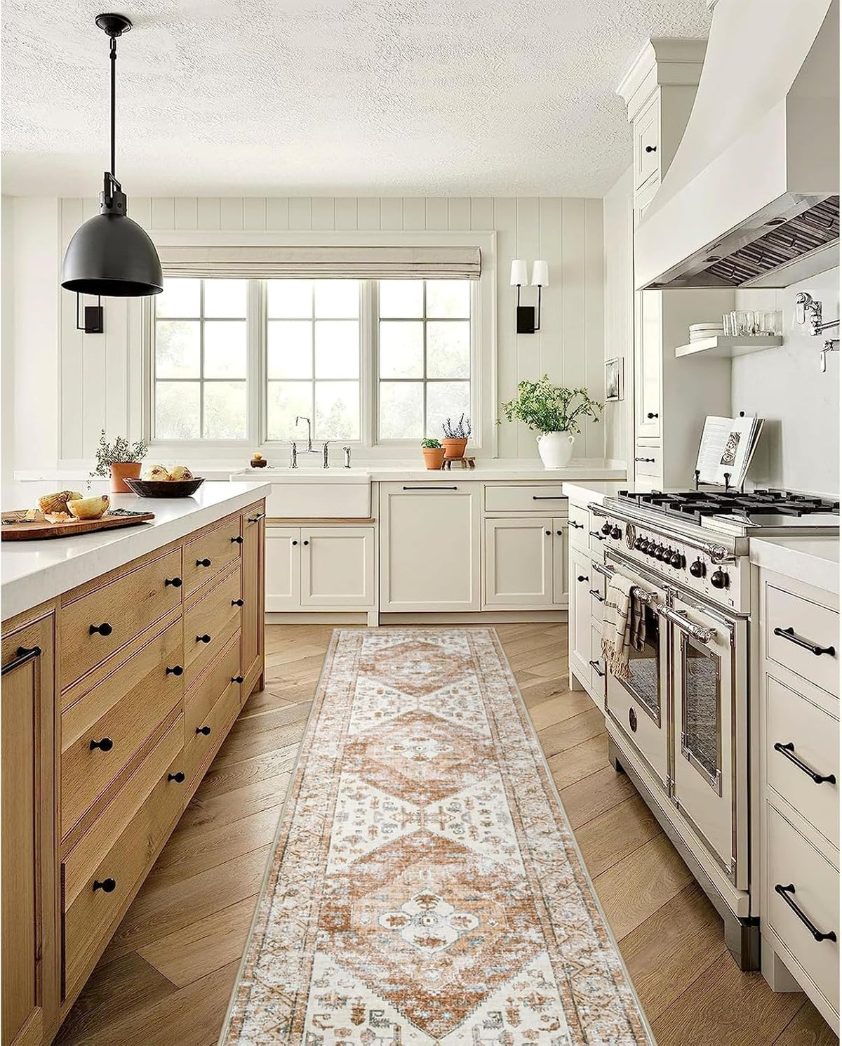 Boho Carpet Runners Washable Non-Slip Runner Rug Non-Shedding Lightweitht Long Kitchen Carpet, Oriental