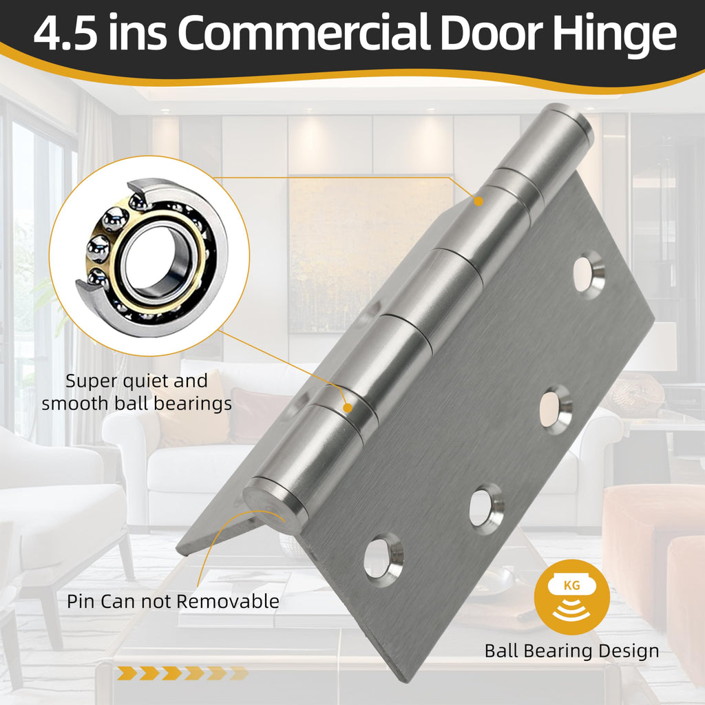 4.5 inch X 4.5 inch Heavy Duty Commercial Door Hinge