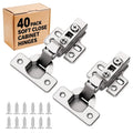 40Pcs Frameless Soft Close Inset Cabinet Hinges 50% Faster Install