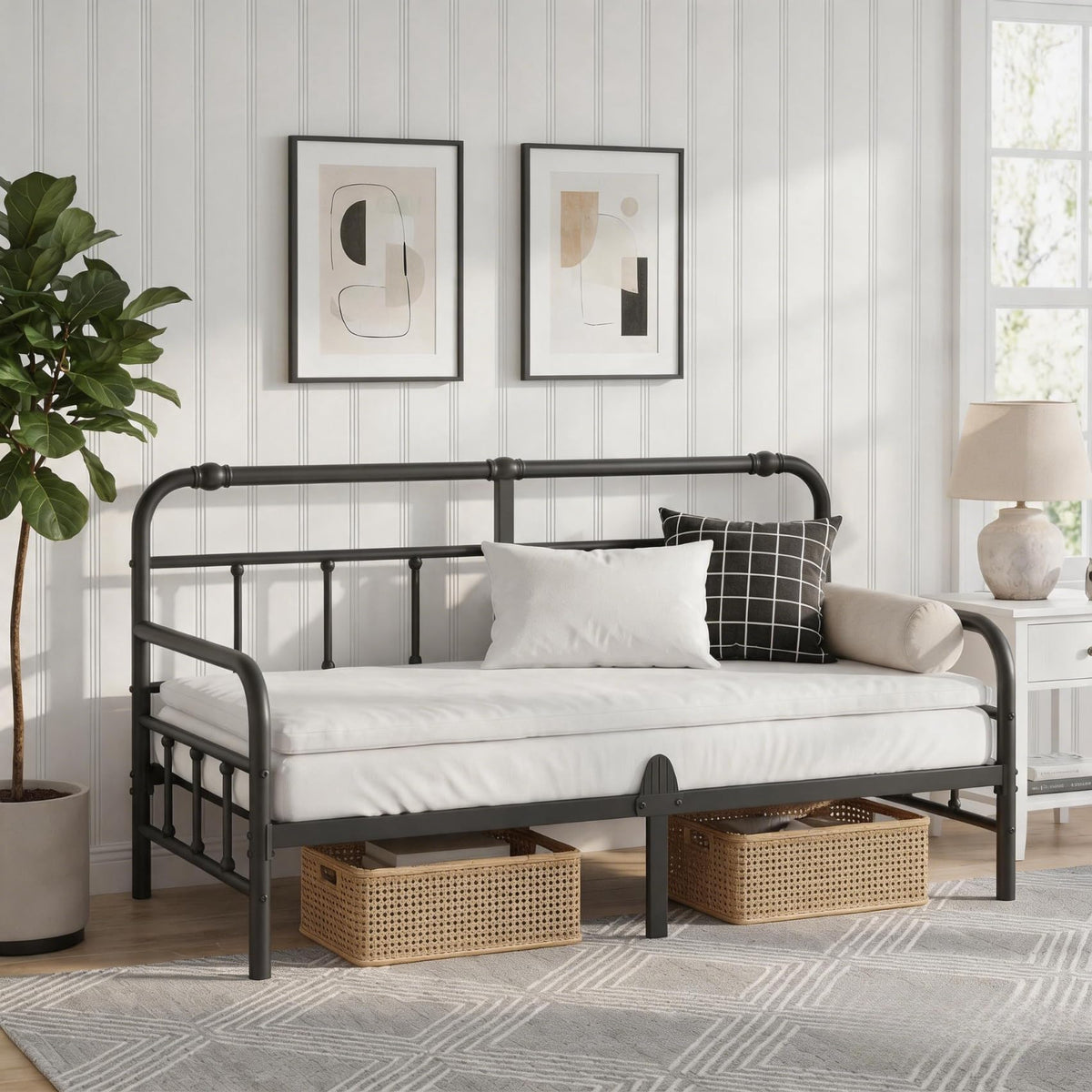 12 Inch Day Bed with Vintage Headboard