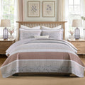 Quilt Set, 100% Cotton, Comforter Set, Farmhouse Botanical Quilted Bedspreads, Bedding Set