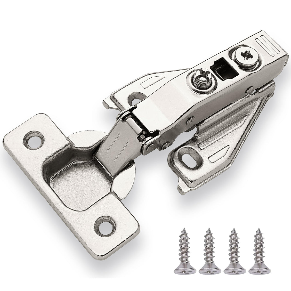 (30 PCS) Full Overlay Soft Close Cabinet Hinges Cabinets - 105° Face Frame Concealed Cabinet Door Hinge -3 Way