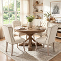High Back Parsons Set of 2, Tufted Wingback Upholstered French Country Chairs with Nailhead Trim /Dining/Living